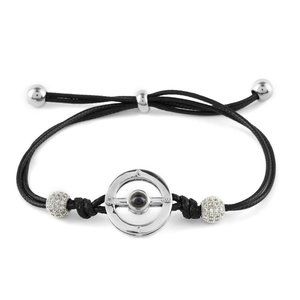 I Love You Adjustable Bracelet in Cotton Cord